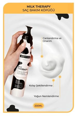 Milk Therapy Kremsi Saç Bakım Köpük 200 ML - Besleyici Koruyucu - mrfs