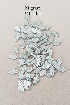 Oya Abiye Bileklik Kolye Pleksi Metalik Plastik Pul Gümüş Renk 24 gram 240 adet - BNC586