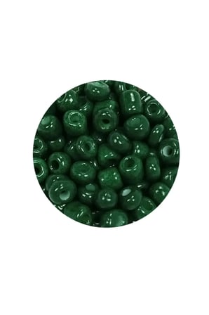 Dökme Cam Kum Boncuk Büyük Boy (6/0) 4 mm - 60 Gram - Koyu Yeşil - BNC140