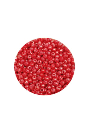 Dökme Cam Kum Boncuk (11/0) 2 mm - 60 Gram -  Kırmızı - BNC039