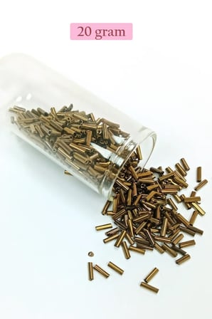 Uzun Boru Kesme Boncuk Çap 2mm Uzunluk 10 mm - 4 Renk - Toplam 80 Gram - BNC432