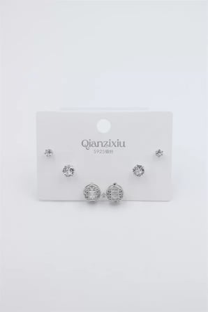 Çoklu Set Küpe - Gümüş