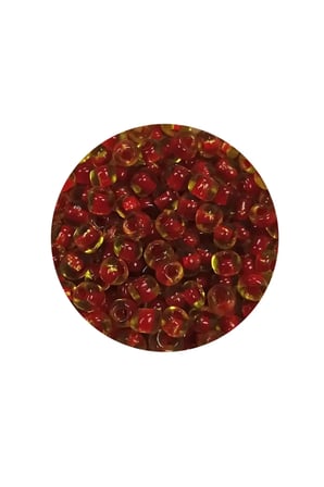 Dökme Cam Kum Boncuk (8/0) 3 mm - 60 Gram - Şeffaf Sarı Kırmızı - BNC216