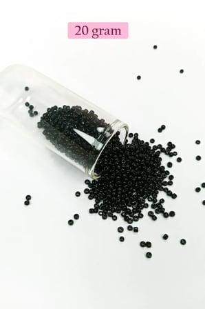 Dökme Cam Kum Boncuk (11/0) 2 mm - 4 Renk - Toplam 80 Gram -  BNC401