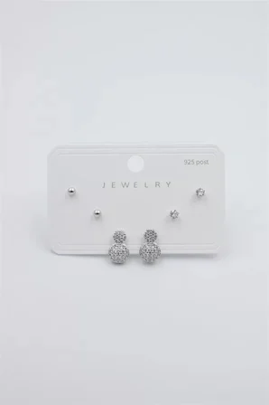 Çoklu Set Küpe - Gümüş