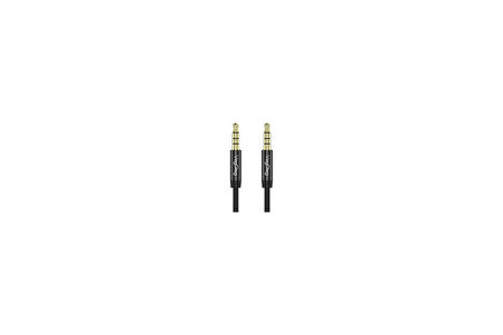 3.5mm Jack TRRS Hi-Fi Örgülü AUX Mikrofon ve Ses Kablosu 3 Metre