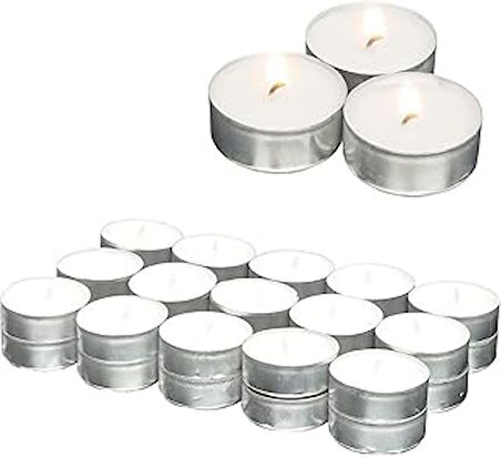 Orret Home Tealight Mum Seti, Para Mum, Çaydanlık Mumu, Dekorasyon ve Özel Günler İçin Fondü Kokulu, Zarif ve Uzun Yanma Süreli Mumlar