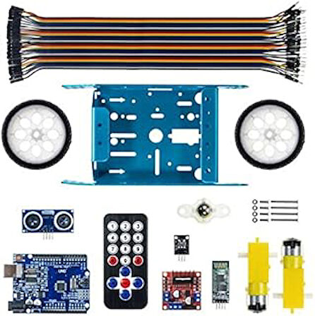 robotistan D.I.Y Akıllı Robot - Robotumu Geliştiriyorum Seti - Mavi