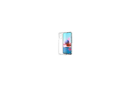 Happy Trend Redmi Note 10S Şeffaf Kılıf Kamera Korumalı Süper Silikon