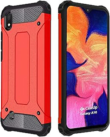 CaseUp Galaxy A10 Uyumlu Kılıf, CaseUp Tank Kırmızı