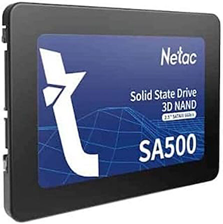 Netac 128GB SA500 SSD, 2,5 inç, SATA3, 3D TLC NAND, R/W 500/400 MB/s, 7 mm