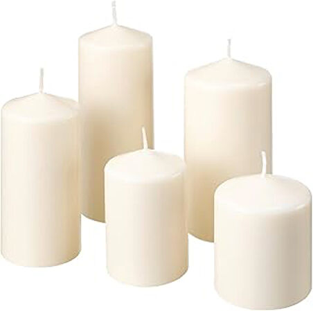 IKEA.. 803.779.37 Fenomen Kokusuz Blok Mum, 5'li Set, Doğal