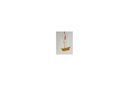 Markakanvas Mum, mumluk cam vitray 21x14cm