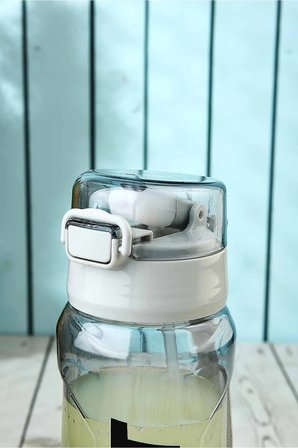 BEYAZ SPORT Sporcu Öğrenci 700 ml SULUK Matara %100 Sızdırmaz Kilitli İpli ÜST Kalite BPA İçermez