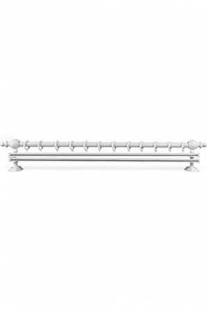 Ahşap Rustik Perde Askısı - Çift Raylı