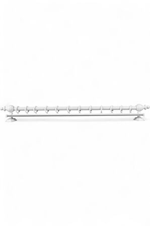 Ahşap Rustik Perde Askısı - Tek Raylı