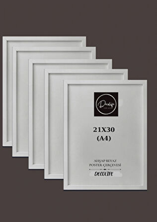 5'Lİ A4 ÇERÇEVE, BELGE ÇERÇEVESİ, DİPLOMA, SERTİFİKA, FOTOĞRAF ÇERÇEVESİ, RESİM ÇERÇEVESİ, 21x30