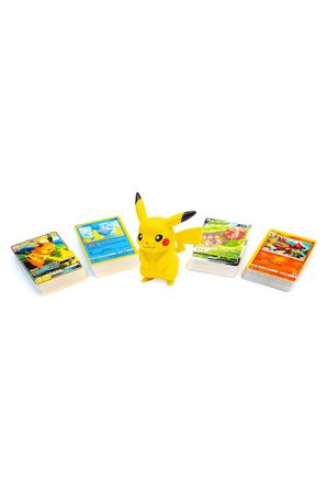 Pikachu Pokemon Figür Hediyeli 50'li Trading Pokemon Card Game Booster Oyun Kartları