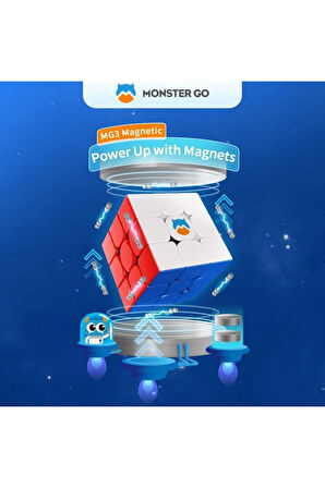 Profesyonel Gan Monster Go 3x3 Mıknatıslı Zeka Küpü Puzzle