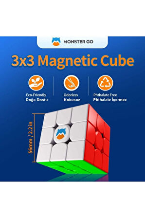 Profesyonel Gan Monster Go 3x3 Mıknatıslı Zeka Küpü Puzzle