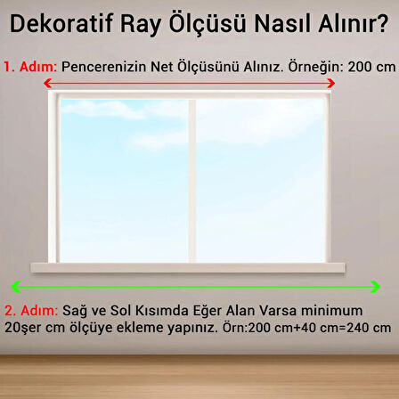 Beyaz Dekoratif Perde Kornişi Alüminyum Dekoratif Ray Modern Rustik 