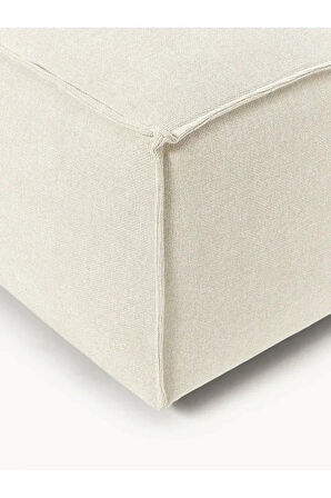 LUNERA Modern Çok Amaçlı Kare Puf, Balkon Mutfak Salon Pufu, 80x80 cm Keten Kumaş