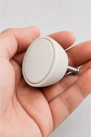 Venüs İçbükey Polimer Düğme Kulp 5 Adet Mat Aytaşı 40 mm Dolap Çekmece Mutfak Gardırop Mobilya Kapak Kulpu Tek Vidalı Dekoratif Kulp