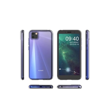 BT Teknik Huawei Y5P Kılıf Lüx Şeffaf Silikon - Şeffaf BEZ