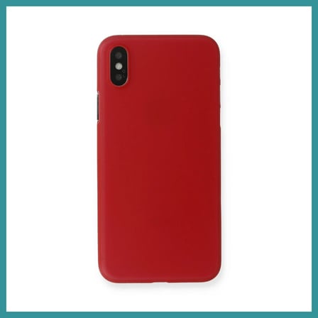 BT Teknik iPhone X Kılıf PP Ultra İnce Kapak - Kırmızı BEZ