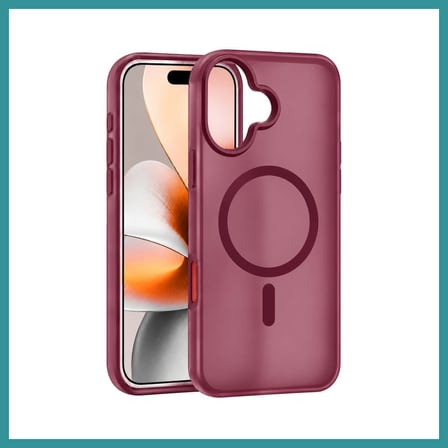 BT Teknik Joko iPhone 16 Uyumlu Pulse Magsafe Kapak - Bordo BEZ