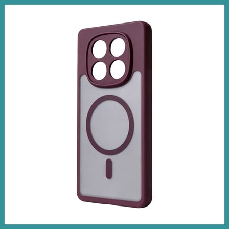 BT Teknik Redmi Note 15 Pro 5G Loji Magsafe Kapak - Bordo BEZ