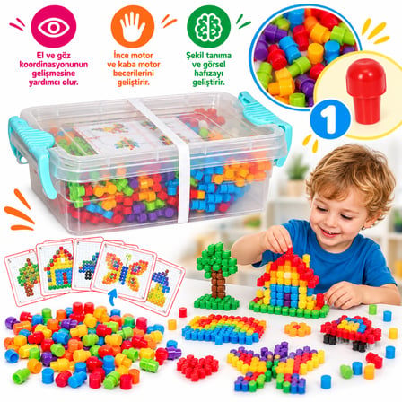 BT Teknik 470 Mozaik Kutulu Puzzle Küçük (80PCS) BEZ