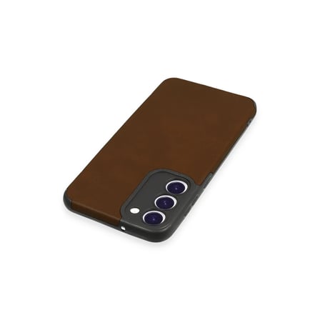 BT Teknik Samsung Galaxy S23 Plus Kılıf Loop Deri Silikon - Kahverengi BEZ