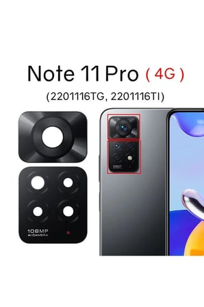 BT Teknik Redmi Note 11 Pro Uyumlu Arka Kamera Cam Lensi BEZ
