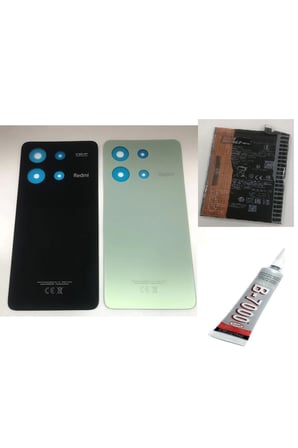 BT Teknik Redmi Note 13 4G Uyumlu Arka Batarya Kapağı, Batarya Ve B7000 Yapıştırıcı (Yeşil) BEZ