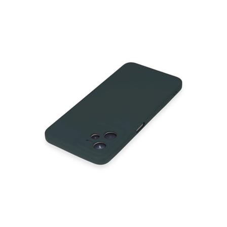 BT Teknik Realme C35 Kılıf Nano içi Kadife Silikon - Koyu Yeşil BEZ
