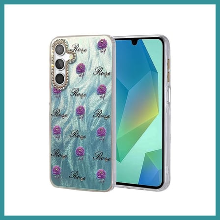 BT Teknik Samsung Galaxy S24 FE Uyumlu Kılıf Blade Aynalı Desenli Kapak - Desen 9 BEZ