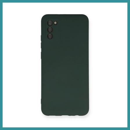BT Teknik Samsung Galaxy A03S Uyumlu Kılıf Nano içi Kadife Silikon - Koyu Yeşil BEZ