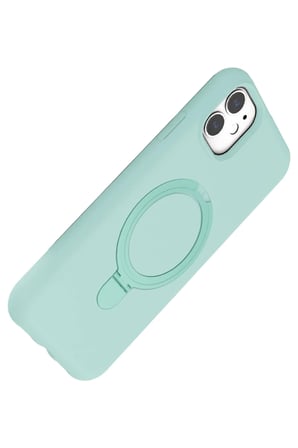 BT Teknik iPhone 11 Uyumlu Regal Magsafe Standlı Kapak - Su Yeşili BEZ