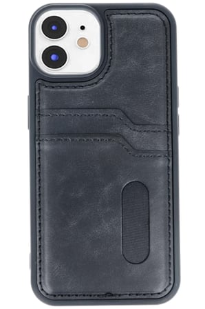 BT Teknik iPhone 11 Uyumlu Kılıf Sara Kartvizitli Deri Kılıf - Siyah BEZ