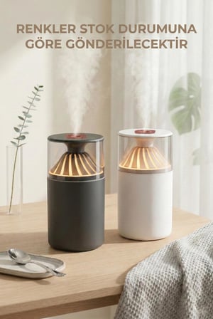 BT Teknik 350 ml LED Işıklı Hava Nemlendirici & Modern Oda Kokusu Difüzörü BEZ
