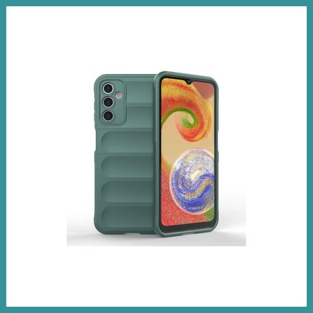 BT Teknik Samsung Galaxy A14 4G Uyumlu Kılıf Optimum Silikon - Koyu Yeşil BEZ