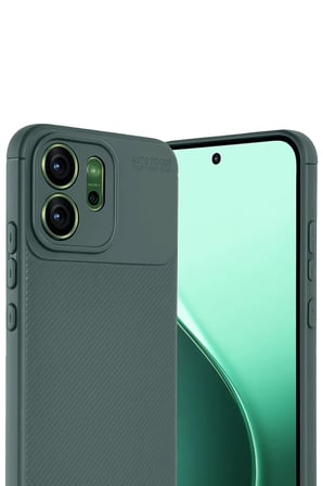 BT Teknik Reno 14F Uyumlu Auto Focus Karbon Kapak - Koyu Yeşil BEZ