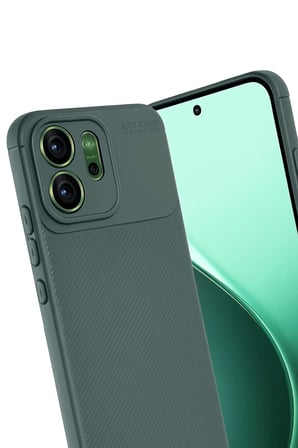 BT Teknik Reno 14F Uyumlu Auto Focus Karbon Kapak - Koyu Yeşil BEZ