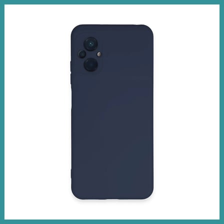 BT Teknik Poco M5 Uyumlu Kılıf Nano içi Kadife Silikon - Lacivert BEZ