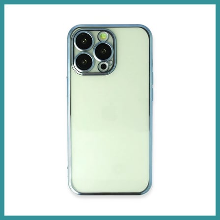 BT Teknik iPhone 13 Pro Max Uyumlu Kılıf Lensli Silikon - Açık Mavi BEZ