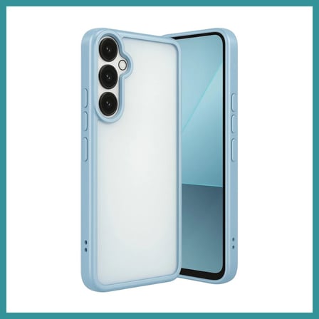 BT Teknik Samsung Galaxy A24 4G Prime Uyumlu Kılıf Lensli Silikon - Açık Mavi BEZ
