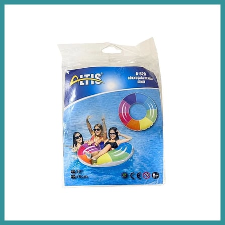 BT Teknik Gökkuşağı Renkli Simit 76 cm BEZ