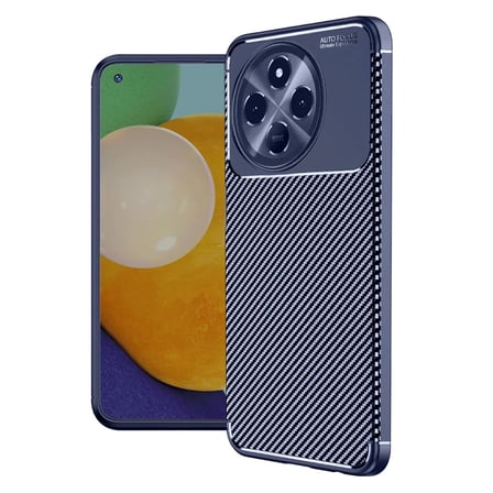 BT Teknik Tecno Spark 30 Pro Uyumlu Kılıf Auto Focus Karbon Kapak - Lacivert BEZ