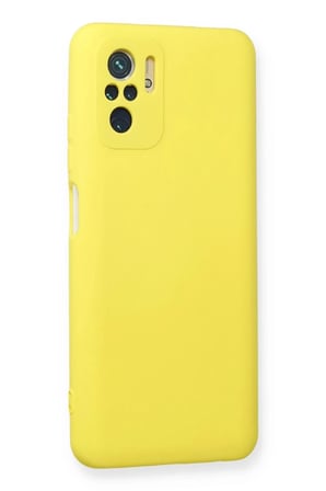 BT Teknik Redmi Note 10 Uyumlu Kılıf Nano içi Kadife Silikon - Sarı BEZ